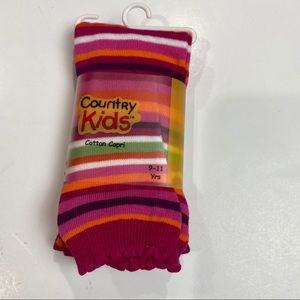 💲 Country Kids 9-11 years hot pink stripe tights